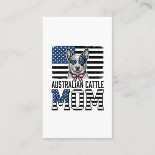 Carte De Visite T-shirt vintage patriotique Maman Blue Heeler_