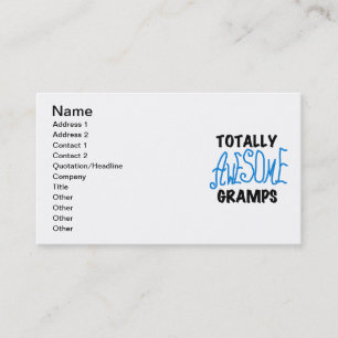 Carte De Visite T-shirts et cadeaux Blue Totally Awesome Gramps