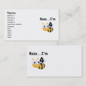 Carte De Visite T-shirts et cadeaux Buzz Bumblebee 4e anniversaire (Devant / Derrière)