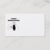 Carte De Visite T-shirts et cadeaux de basket-ball de jeu de la (Dos)