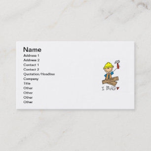 Carte De Visite T-shirts et cadeaux de construction du travailleur