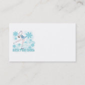 Carte De Visite T-shirts et cadeaux de fille de patineur (Dos)