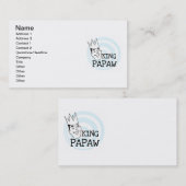 Carte De Visite T-shirts et cadeaux King Papaw (Devant / Derrière)