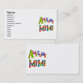 Carte De Visite T-shirts et cadeaux Mimi impressionnants (Devant / Derrière)