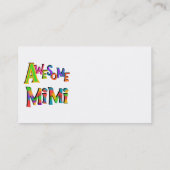 Carte De Visite T-shirts et cadeaux Mimi impressionnants (Dos)