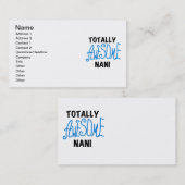 Carte De Visite T-shirts et cadeaux Nani totalement géniaux en ble (Devant / Derrière)
