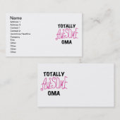 Carte De Visite T-shirts et cadeaux Oma Pink absolument géniaux (Devant / Derrière)