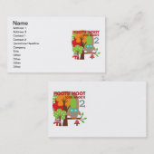 Carte De Visite T-shirts et cadeaux Owl 2nd Birthday (Devant / Derrière)