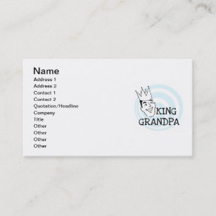 Carte De Visite T-shirts et cadeaux pour grand-père roi