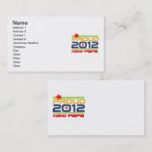 Carte De Visite T-shirts et cadeaux Proud New Papa 2012 (Devant / Derrière)