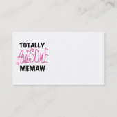 Carte De Visite T-shirts et cadeaux roses totalement (Dos)