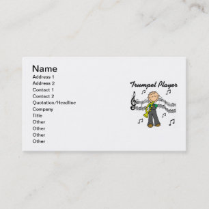 Carte De Visite T-shirts et cadeaux Stick Figure Joueur de trompet