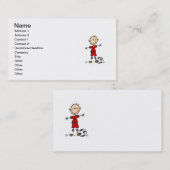 Carte De Visite T-shirts et cadeaux uniformes rouges de (Devant / Derrière)