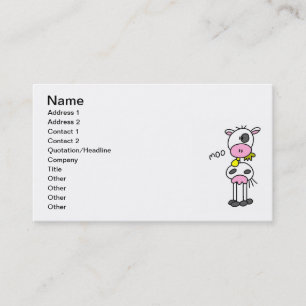 Carte De Visite T-shirts et cadeaux vache en bonhomme allumette