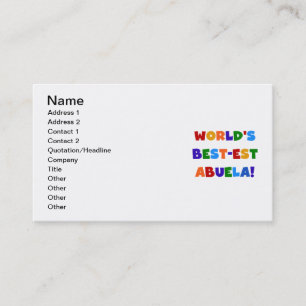 Carte De Visite T-shirts lumineux de couleurs du Meilleur-est