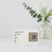 Carte De Visite Tabby Cat assis (Debout devant)