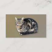 Carte De Visite Tabby Cat assis (Dos)