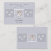 Carte De Visite Tabby Orange Kitten Peinture - Art Chat original (Devant / Derrière)
