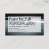 Carte De Visite Table Billard, Pool Club, Lecteur De Billard (Dos)