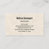 Carte De Visite Table Bountiful Harvest (Dos)