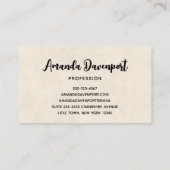 Carte De Visite Table Bountiful Harvest (Dos)