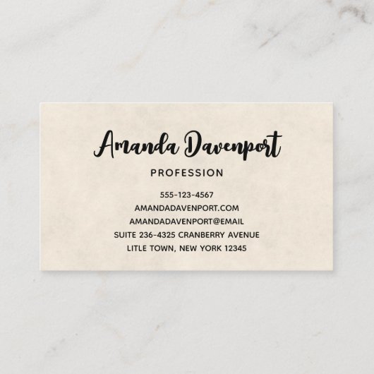 Carte De Visite Table Bountiful Harvest (Dos)