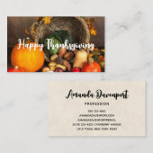 Carte De Visite Table Bountiful Harvest (Devant / Derrière)