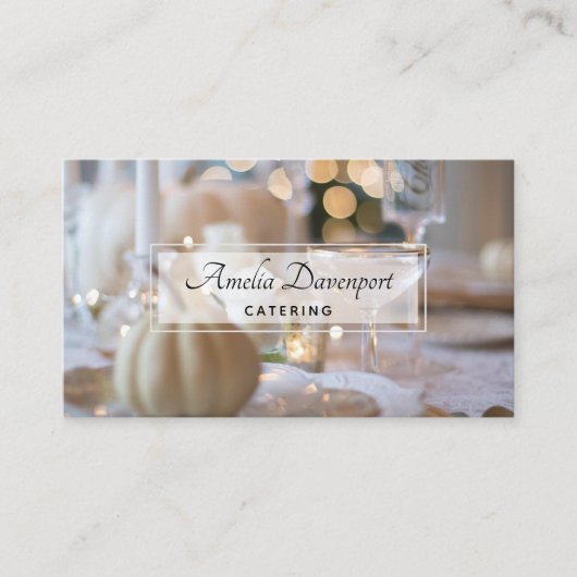 Carte De Visite Table classique avec cadre soigné (Devant)