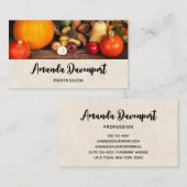 Carte De Visite Table d'action de grâce récolte abondante (Devant / Derrière)