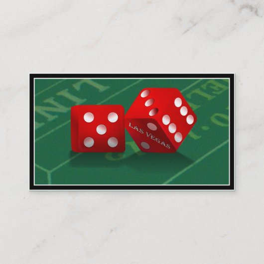 Carte De Visite Table de craps avec dés Las Vegas (Devant)
