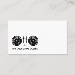 Carte De Visite Table de DJ Logo Code QR Minimaliste Moderne
