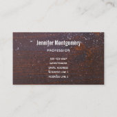 Carte De Visite Table de Noël rustique avec pin et neige (Dos)