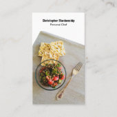 Carte De Visite Table de repas Définition Chef personnel Photo per (Devant)