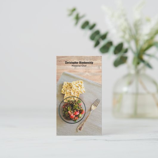 Carte De Visite Table de repas Définition Chef personnel Photo per (Debout devant)