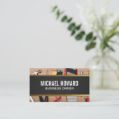 Carte De Visite Table en bois | Outils main de construction (Debout devant)