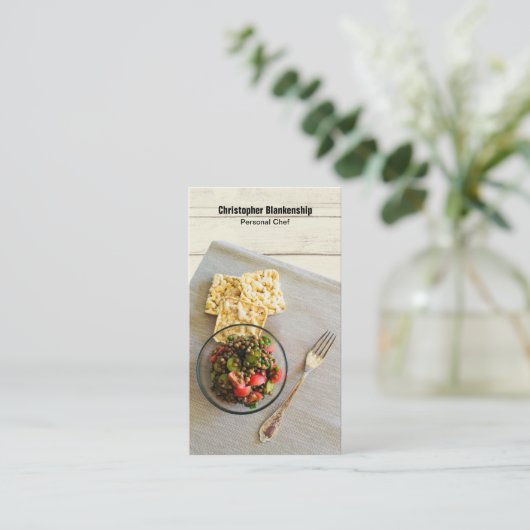 Carte De Visite Table en bois Placement Paramètre Chef personnel P (Debout devant)