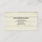 Carte De Visite Table en bois Placement Paramètre Chef personnel P (Dos)