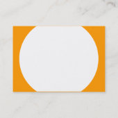 Carte De Visite Table ronde - Blanc avec orange FF9900 (Dos)