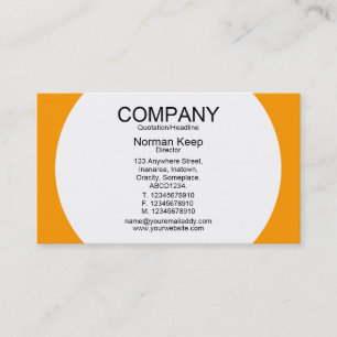 Carte De Visite Table ronde - Blanc avec orange FF9900