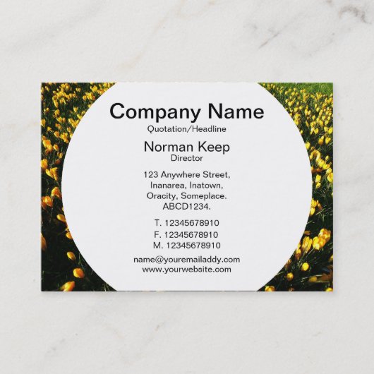 Carte De Visite Table ronde - Crocus (Devant)