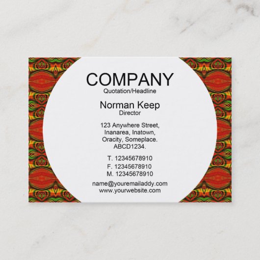 Carte De Visite Table ronde - Modèle 01 (Devant)
