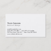 Carte De Visite Tableau (Dos)