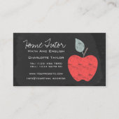 Carte De Visite Tableau à la maison d'Apple de professeur de (Devant)
