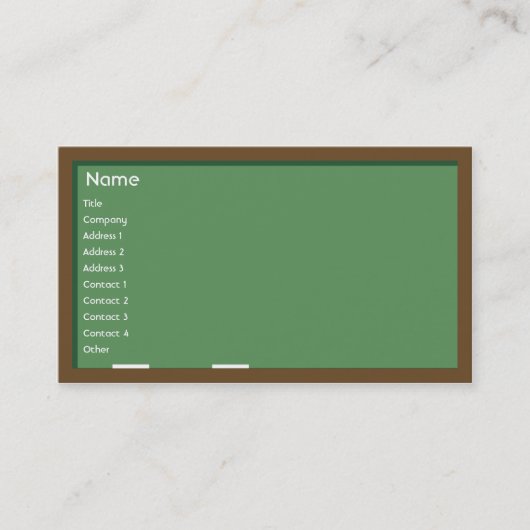 Carte De Visite Tableau - affaires (Devant)