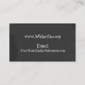 Carte De Visite Tableau avec l'effet des textes de craie (Dos)