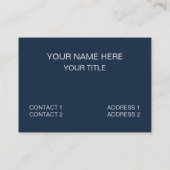 Carte De Visite Tableau blanc gris bleu marine (Dos)