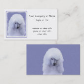 Carte De Visite Tableau blanc standard de caniche - Art original d (Devant / Derrière)