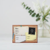 Carte De Visite Tableau d'affichage personnalisable (Debout devant)