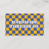 Carte De Visite Tableau de bord bleu jaune Moderne Rétro (Devant)