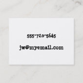 Carte De Visite Tableau de bord de classe (Dos)